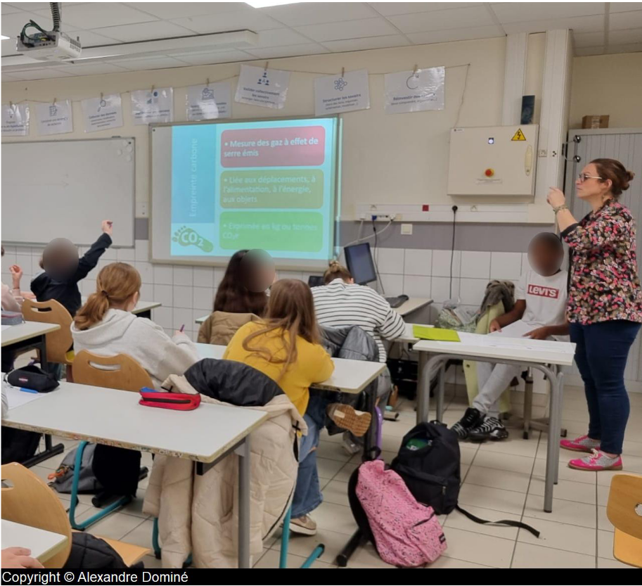 Dominé Alexandre (PC) et Pagnier Grégoire (SVT) Emilie Singery. Atelier sur l’empreinte carbone de quelques gestes du quotidien